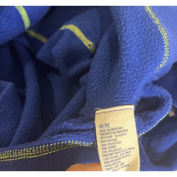 Y2K American Eagle Outfitters Women Hoodie Sweatshirt Blue Green Pullover Medium - Picture 4 of 5